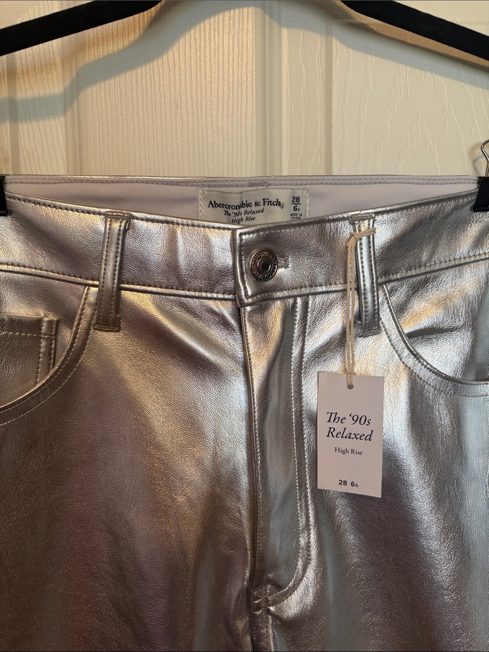 Abercrombie & Fitch Silver High-Rise Jeans
